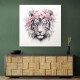 Tiger in Pink Flowers 2 Wall Art