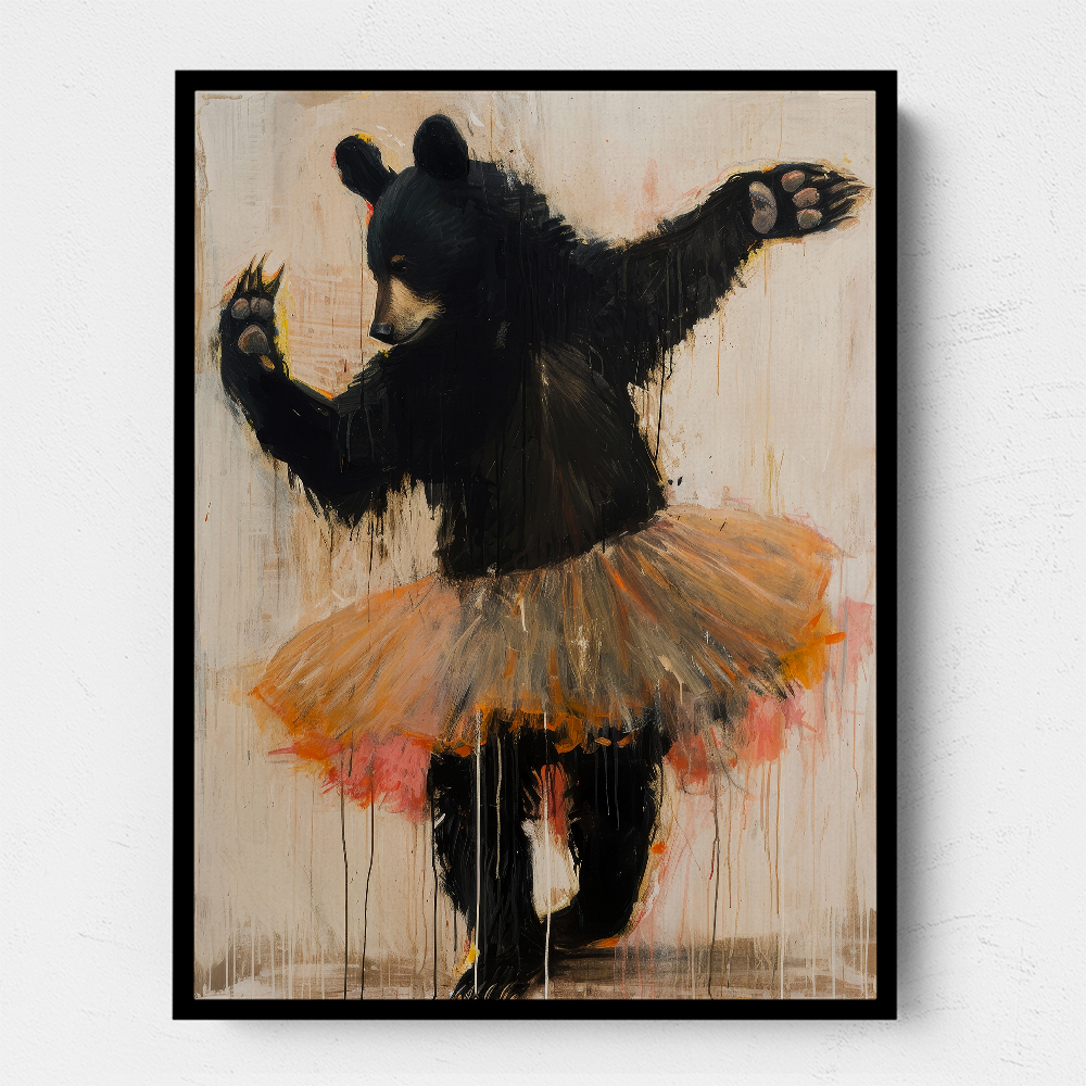 Black Bear Dancing in a Tutu