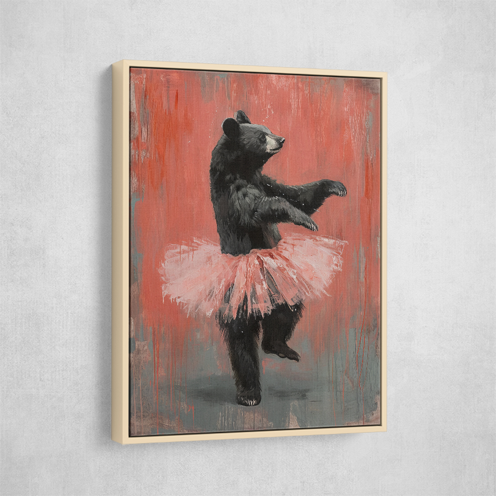 Black Bear Tutu Dancer In Red Black Bear Tutu Dancer In Red