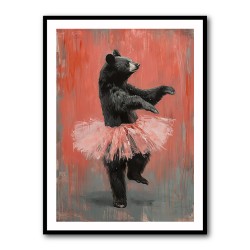 Black Bear Tutu Dancer In Red