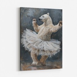 Polar Bear Tutu Waltz In Grey