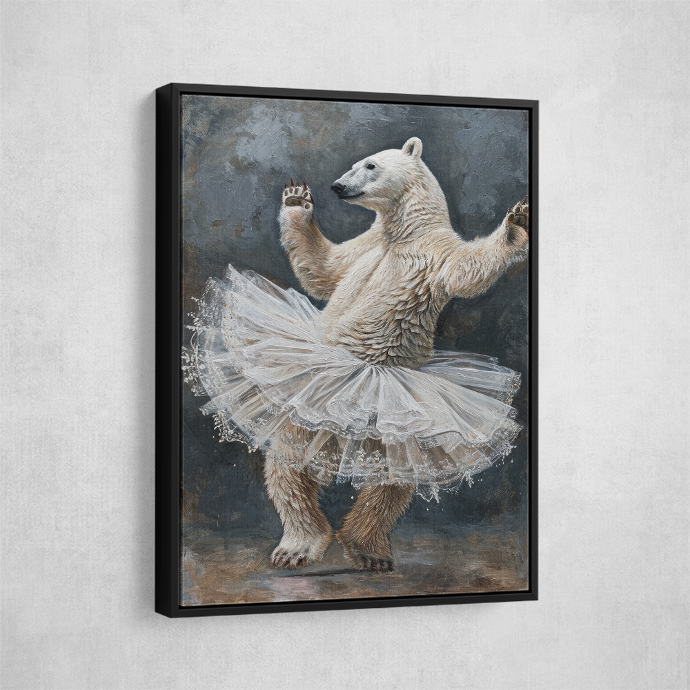 Polar Bear Tutu Waltz In Grey