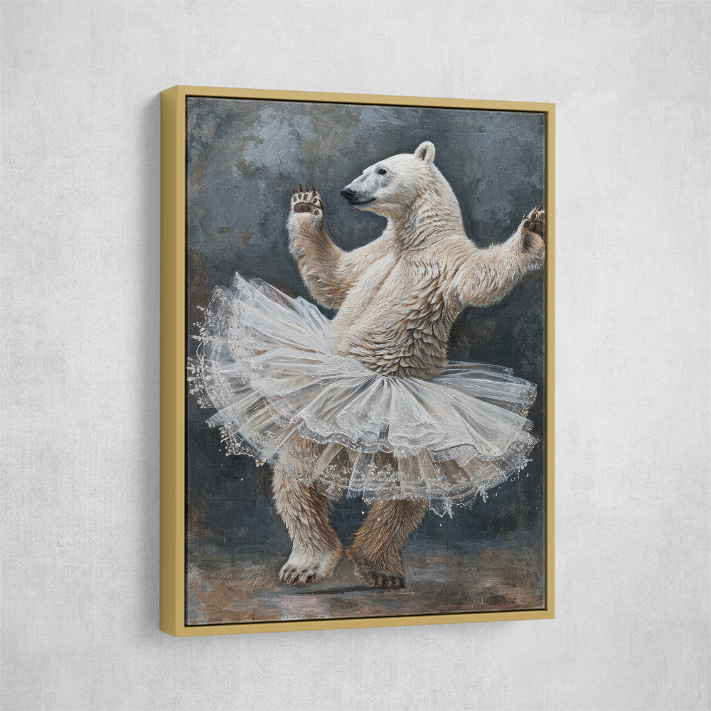 Polar Bear Tutu Waltz In Grey