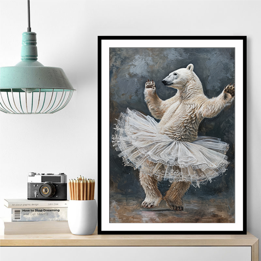 Polar Bear Tutu Waltz In Grey