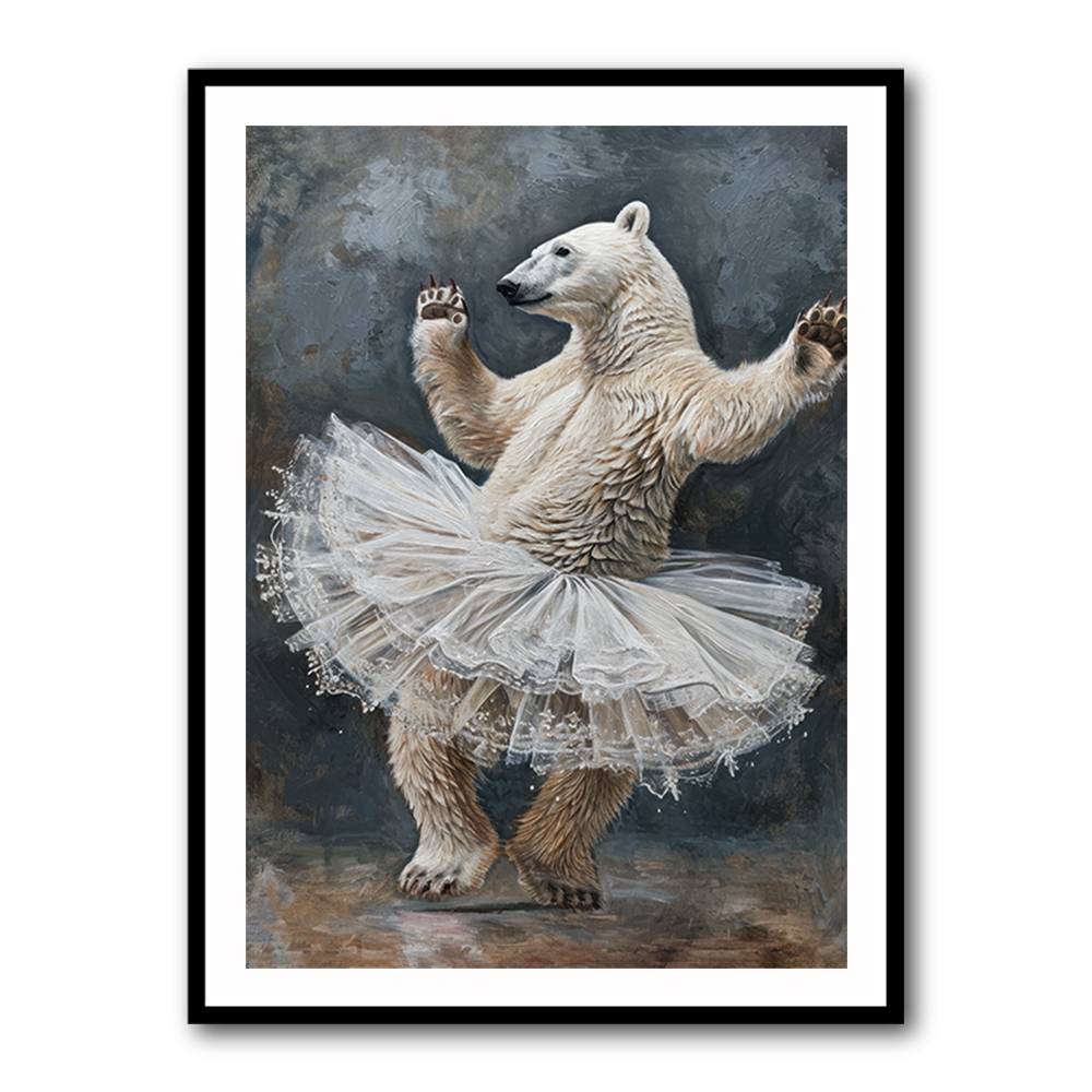 Polar Bear Tutu Waltz In Grey