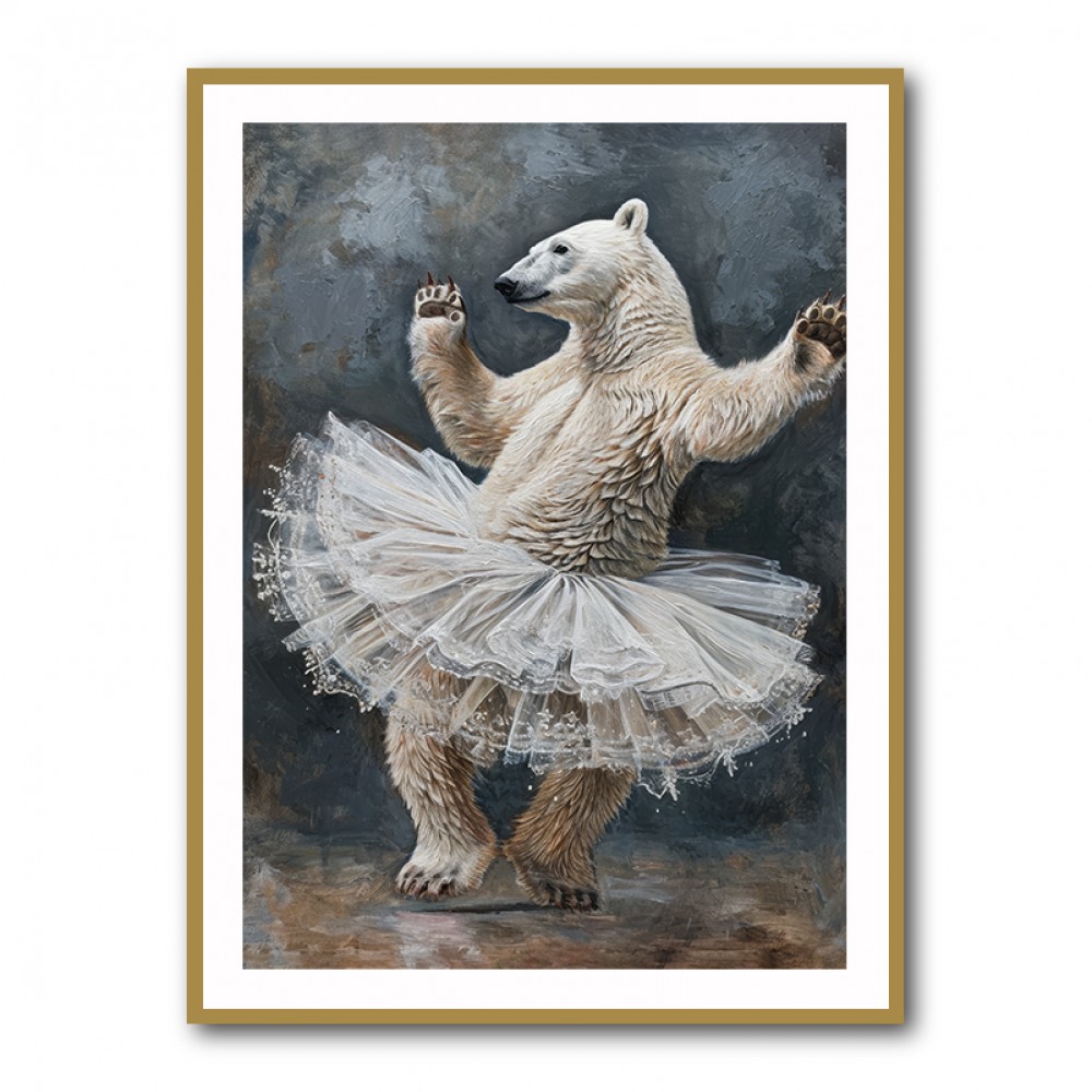 Polar Bear Tutu Waltz In Grey Polar Bear Tutu Waltz In Grey