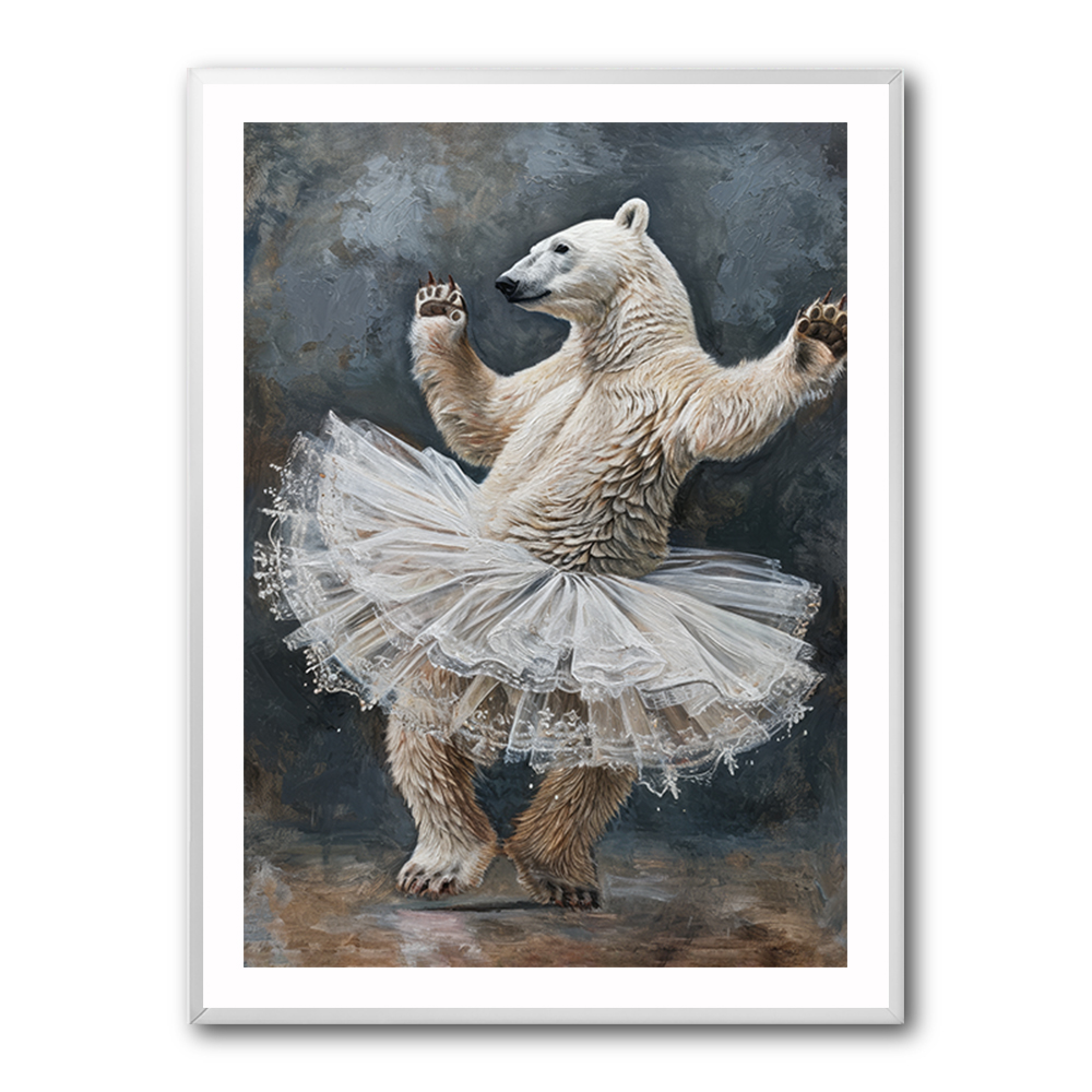 Polar Bear Tutu Waltz In Grey