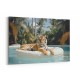 Tiger Floating at The Pool Wall Art