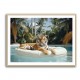 Tiger Floating at The Pool Wall Art