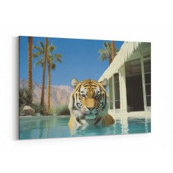 Swimming Tiger Wall Art