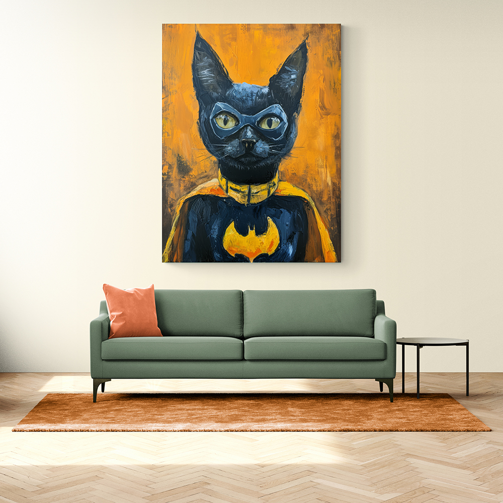 Black Cat Batman In Yellow