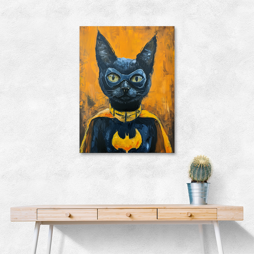 Black Cat Batman In Yellow