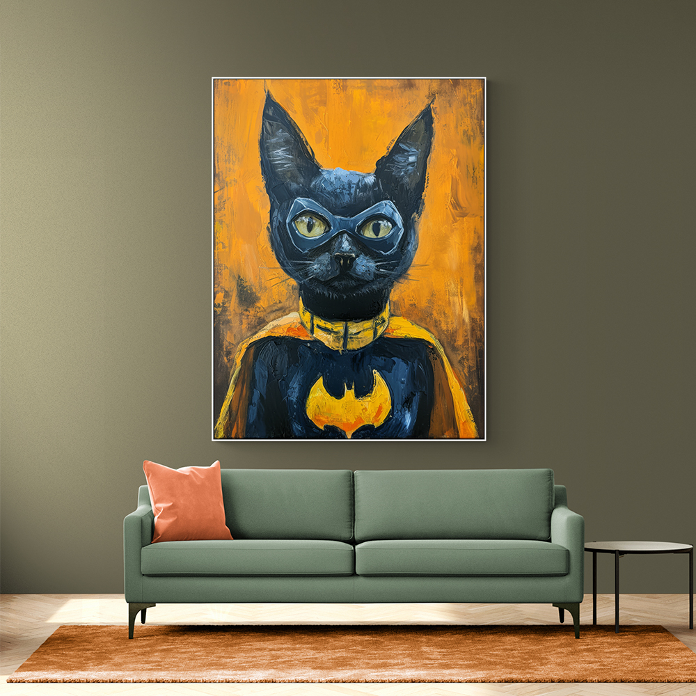 Black Cat Batman In Yellow