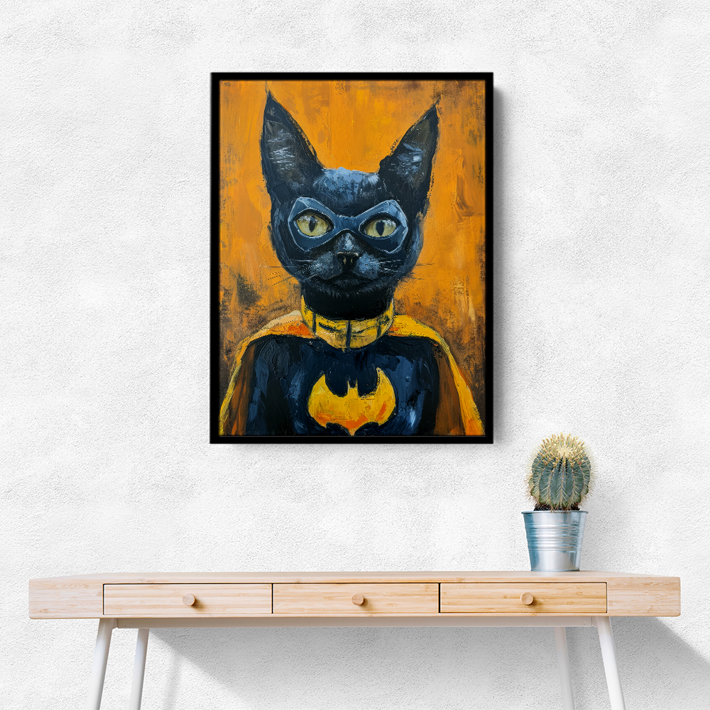 Black Cat Batman In Yellow