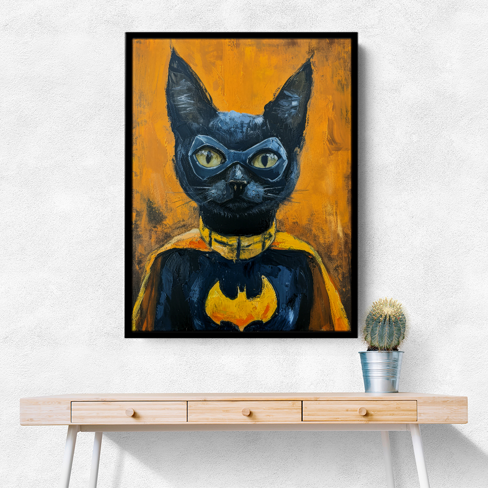 Black Cat Batman In Yellow