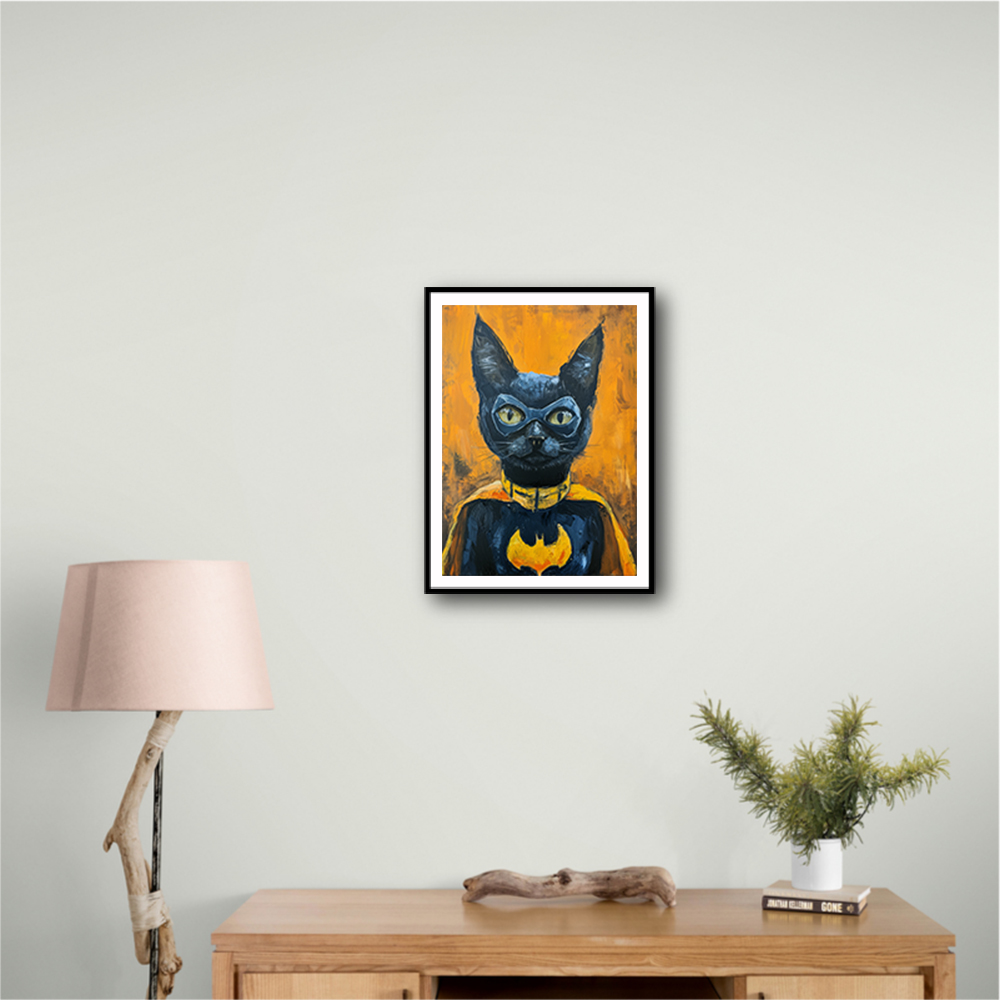 Black Cat Batman In Yellow