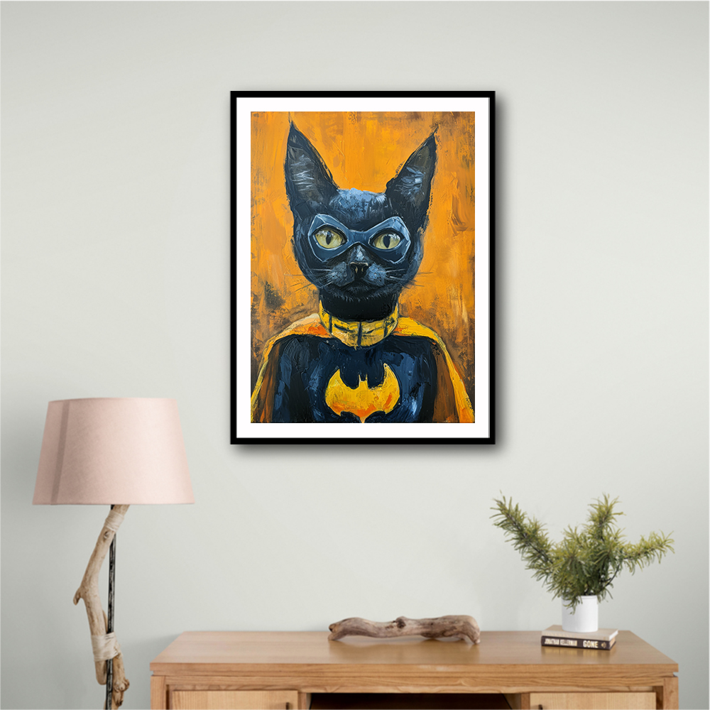 Black Cat Batman In Yellow