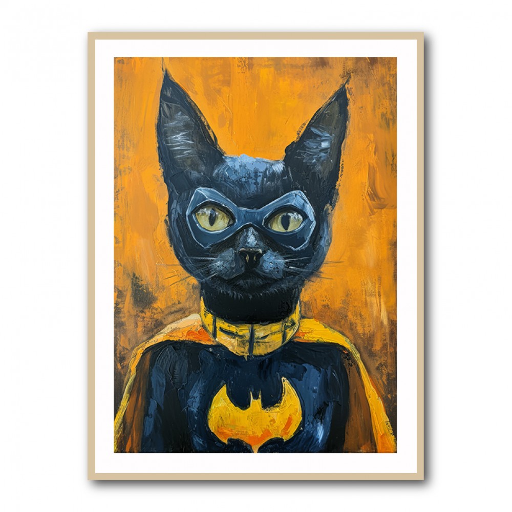 Black Cat Batman In Yellow