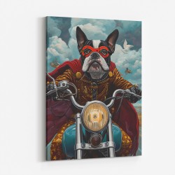 Superhero Bulldog Biker