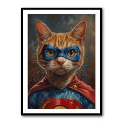 Ginger Cat Superman Superhero