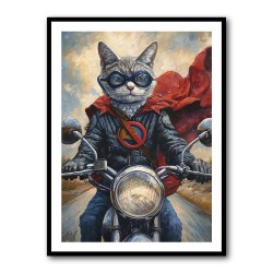 Superhero Biker Cat