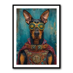 Superhero Doberman