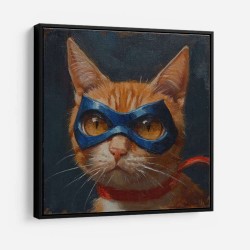 Superhero Ginger Cat Wall Art