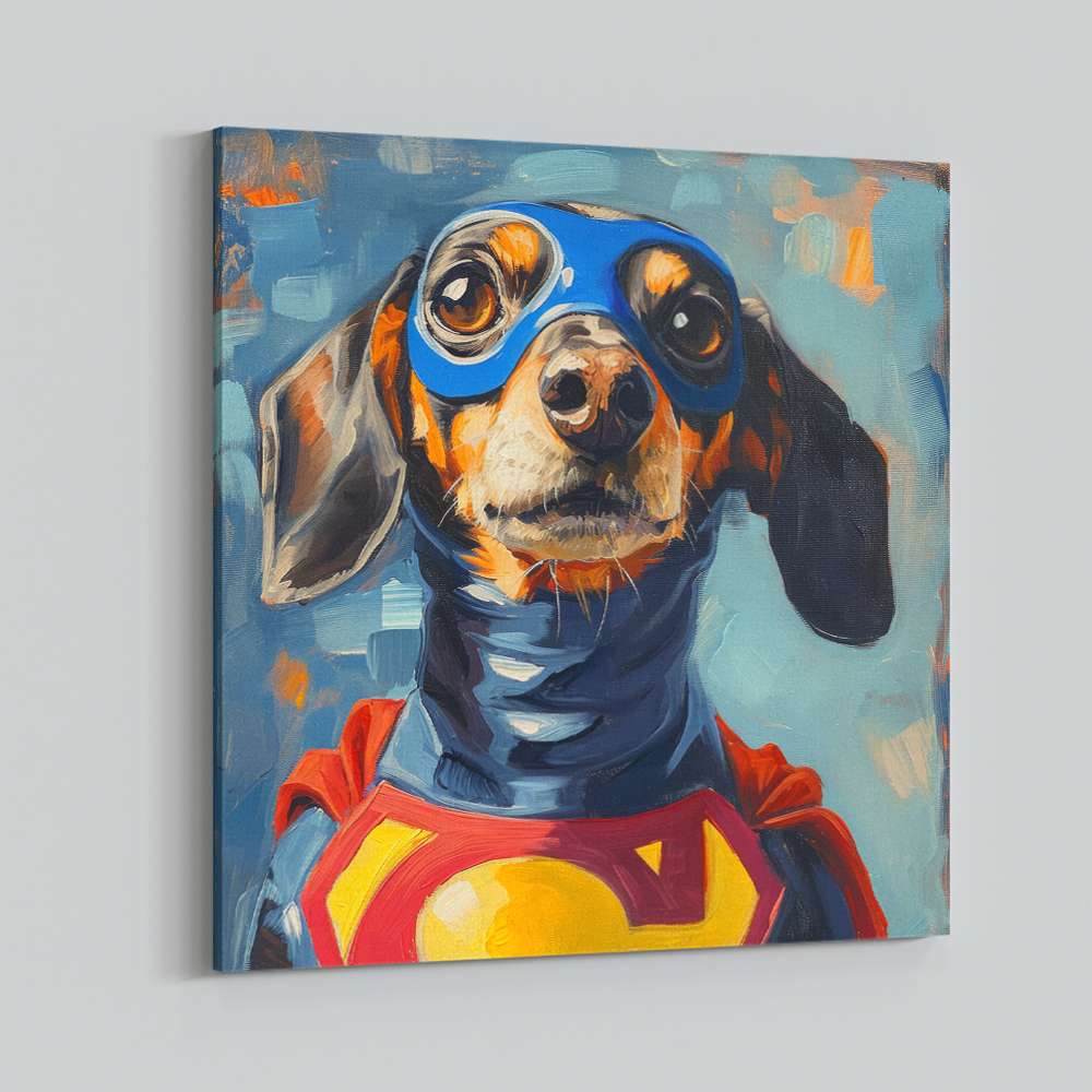 Superman Dachshund Wall Art Superman Dachshund Wall Art
