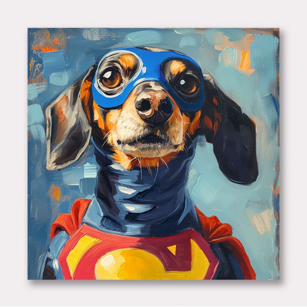 Superman Dachshund Wall Art Superman Dachshund Wall Art