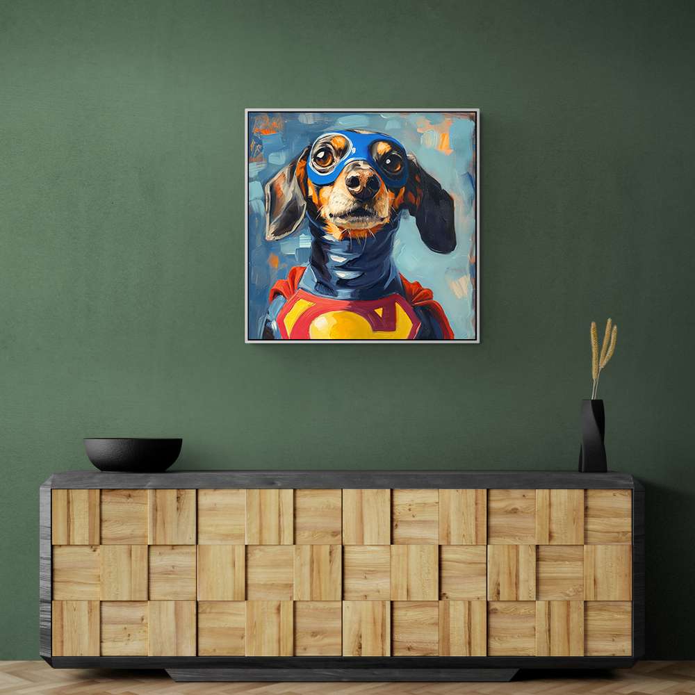Superman Dachshund Wall Art Superman Dachshund Wall Art