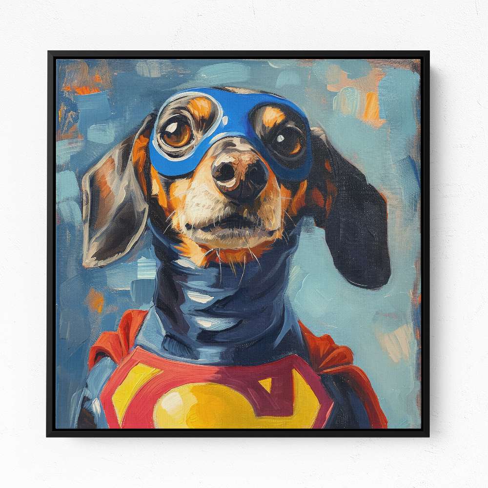 Superman Dachshund Wall Art Superman Dachshund Wall Art