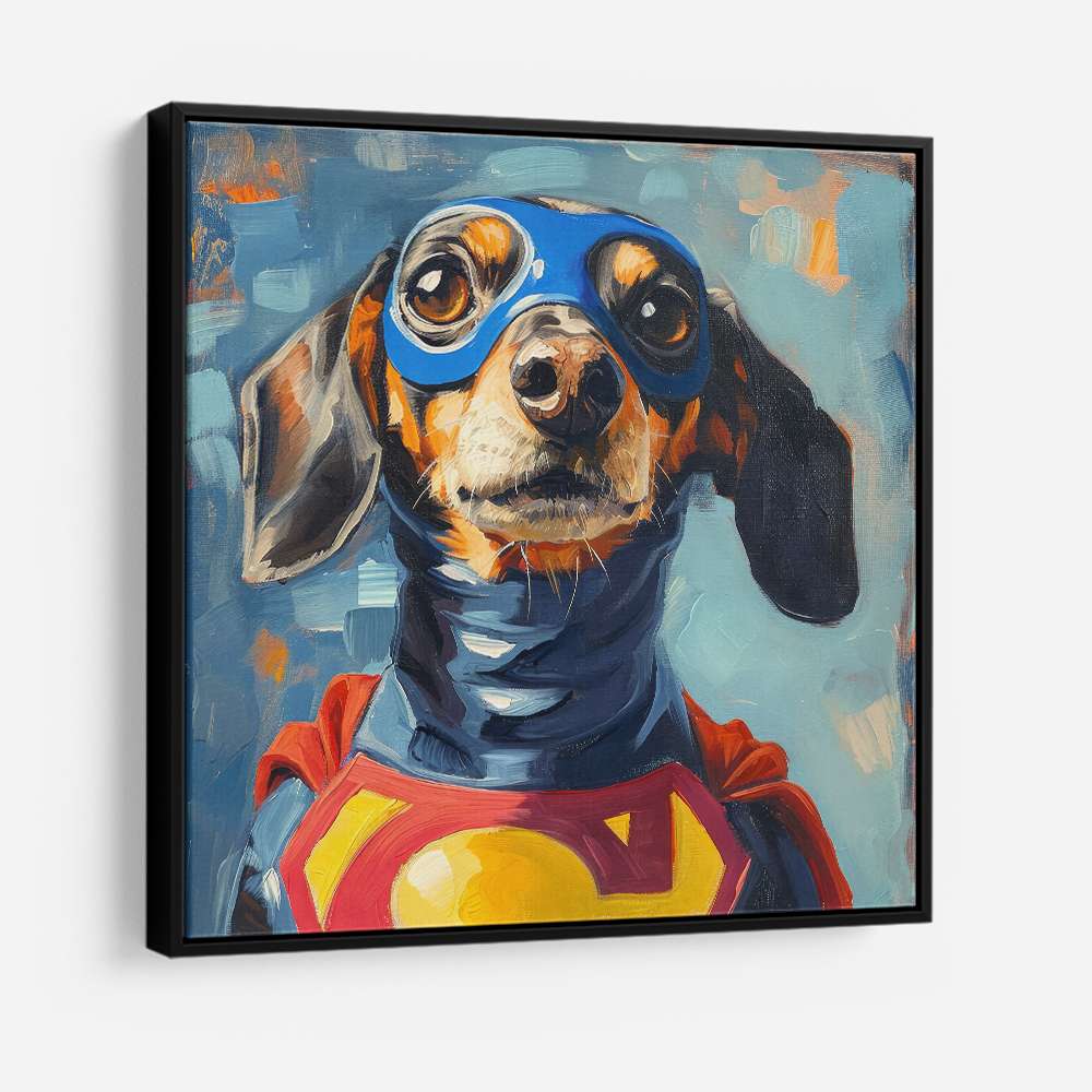 Superman Dachshund Wall Art Superman Dachshund Wall Art