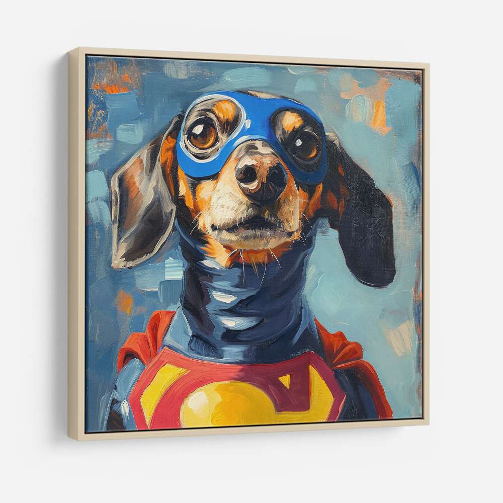 Superman Dachshund Wall Art Superman Dachshund Wall Art