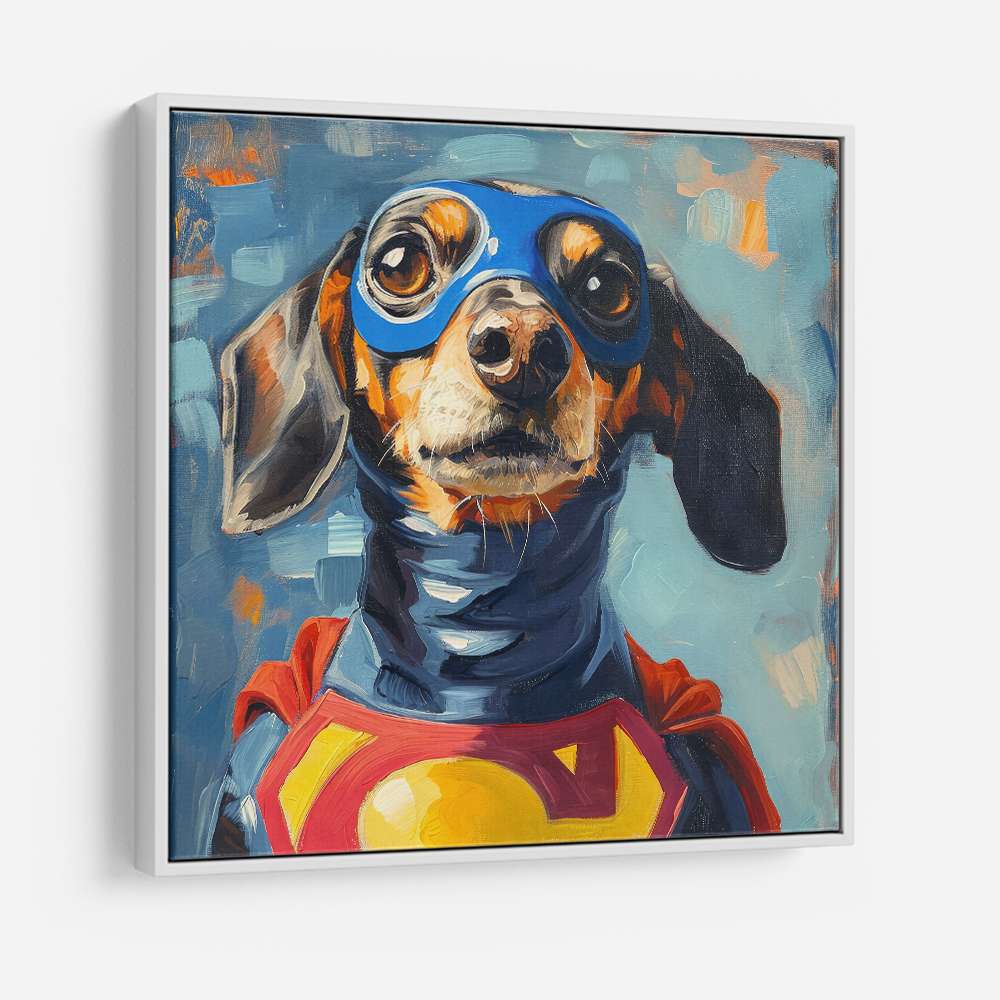 Superman Dachshund Wall Art Superman Dachshund Wall Art