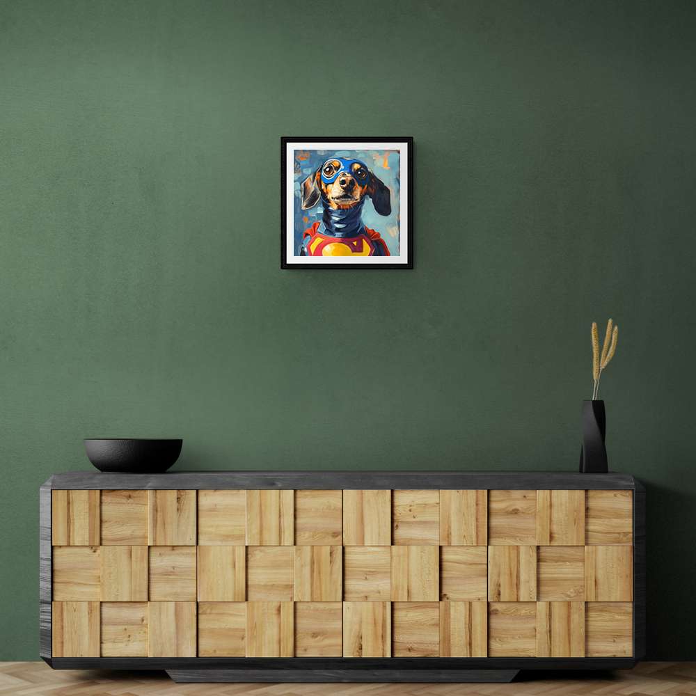 Superman Dachshund Wall Art Superman Dachshund Wall Art