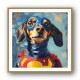 Superman Dachshund Wall Art Superman Dachshund Wall Art