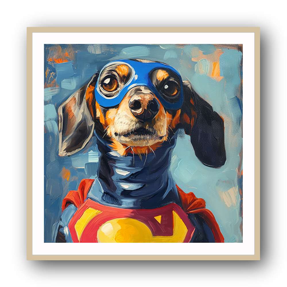 Superman Dachshund Wall Art Superman Dachshund Wall Art