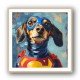 Superman Dachshund Wall Art Superman Dachshund Wall Art