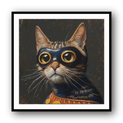 Masked Ginger Cat Wall Art