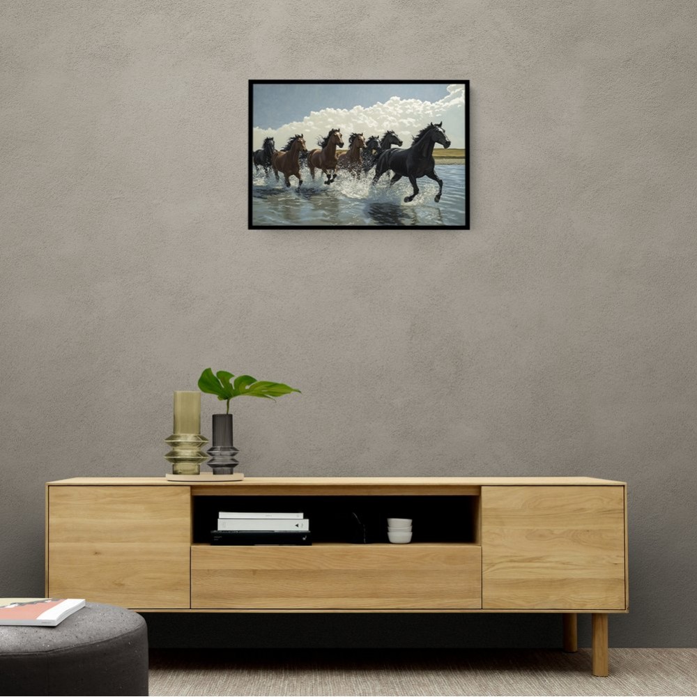 Seven Galloping River Horses Seven Galloping River Horses