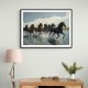 Framed Print Size:: Extra Large 120 x 90 cm Seven Galloping River Horses