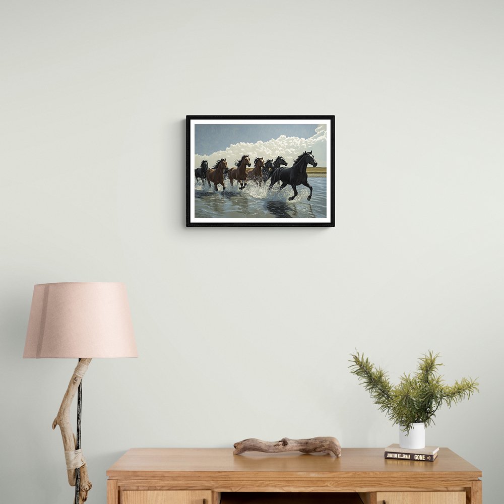 Seven Galloping River Horses Seven Galloping River Horses
