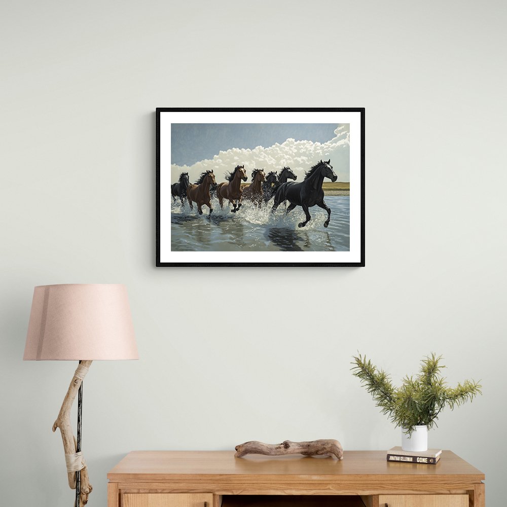Seven Galloping River Horses Seven Galloping River Horses
