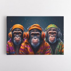 Three Chimps Punk Wall Art