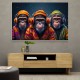 Three Chimps Punk Wall Art