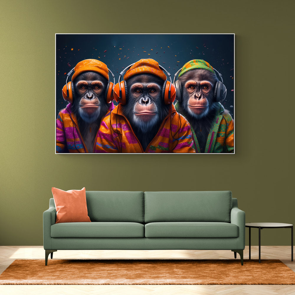 Three Chimps Punk Wall Art