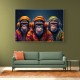 Three Chimps Punk Wall Art