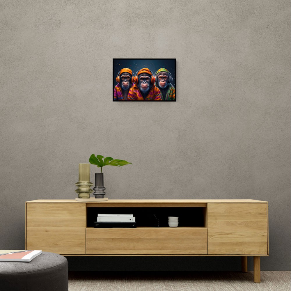 Three Chimps Punk Wall Art