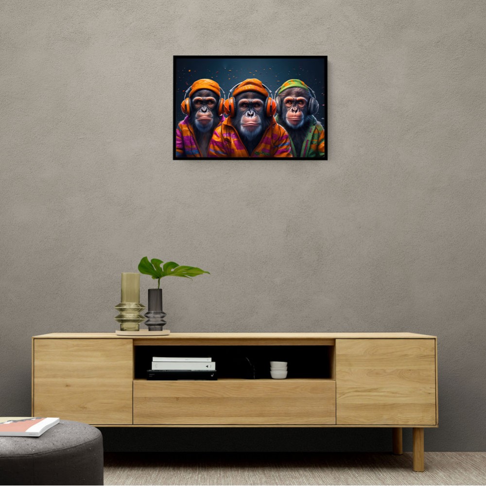 Three Chimps Punk Wall Art