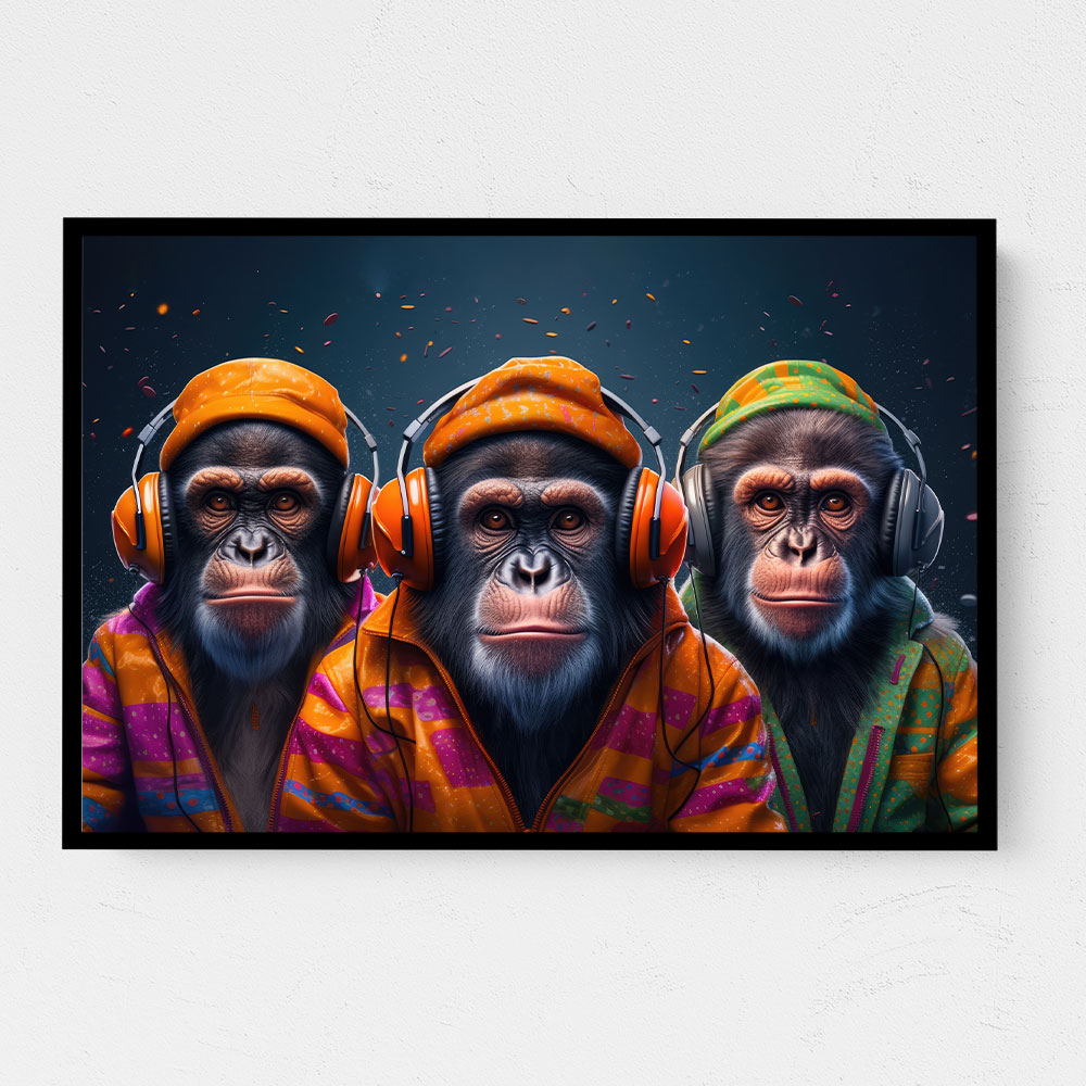 Three Chimps Punk Wall Art